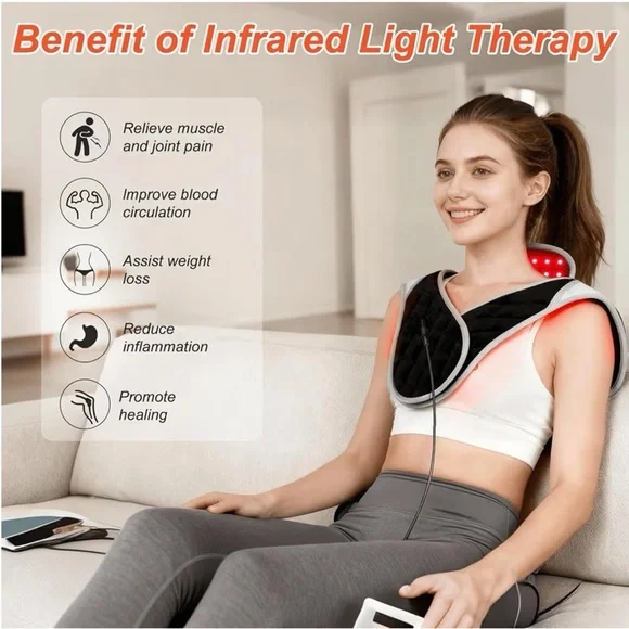 LED Therapy Neck and Shoulder Wrap - Black and White NEW - Picture 5 of 7
